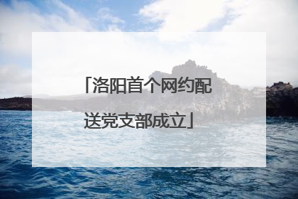 洛阳首个网约配送党支部成立